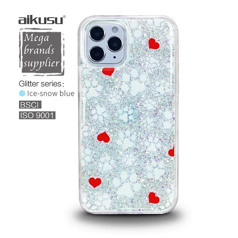 Boer epoxy luxury glitter phone case for iPhone 12 glitter case for iPhone 11 12 mini