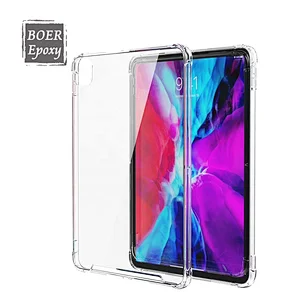 aikusu factory stock crystal clear soft tpu case for iPad pro 2020 12.9 cover case for ipad pro 11 transparent case