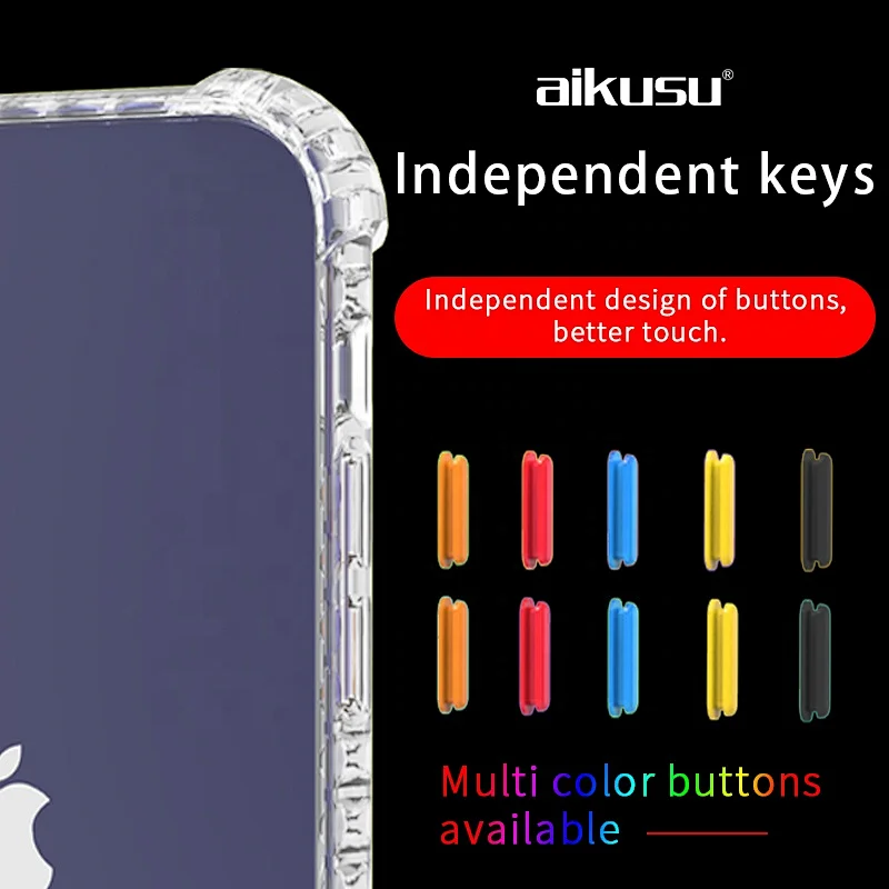 aikusu new product ideas 2021 clear blue phone case for iPhone 12