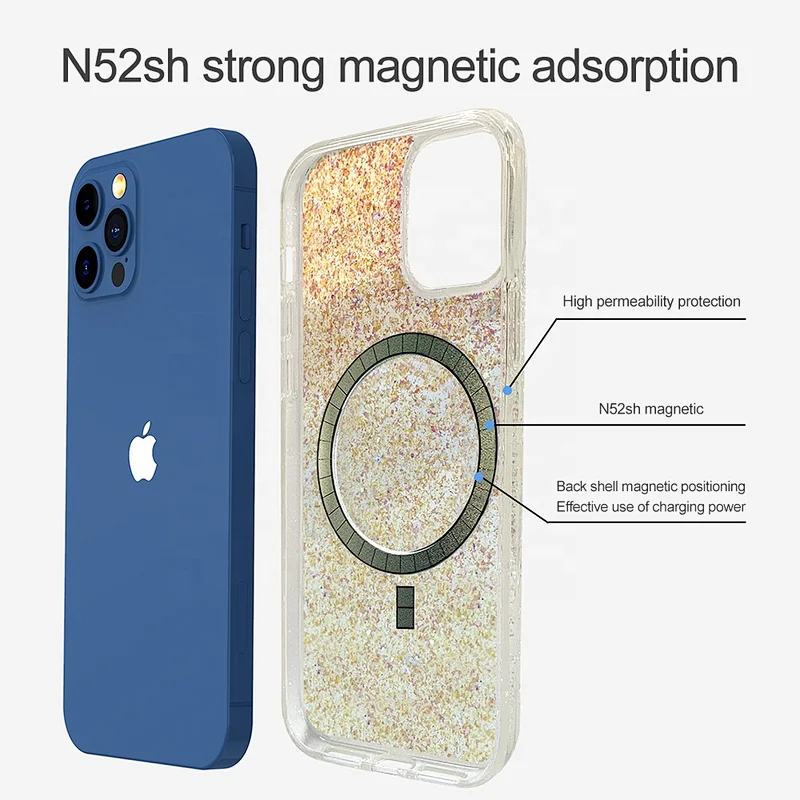 Boer epoxy 2021 luxury bling diamond phone case for iPhone 12 Pro Max magnetic ring phon case