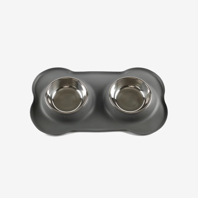 Pet bowls with Silicone Mat-S
