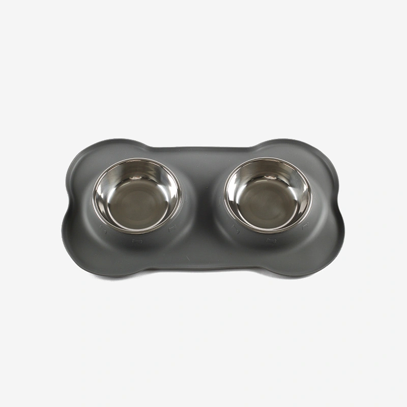Pet bowls with Silicone Mat-S