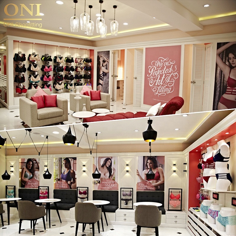 Luxury Lingerie Store Display Furniture Design Stainless Steel