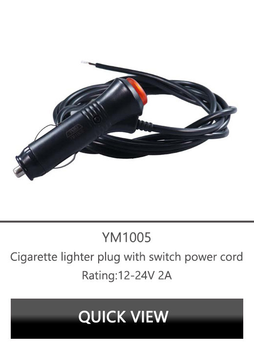 Heavy duty 12 volt power outlet cigarette lighter car extension 12v