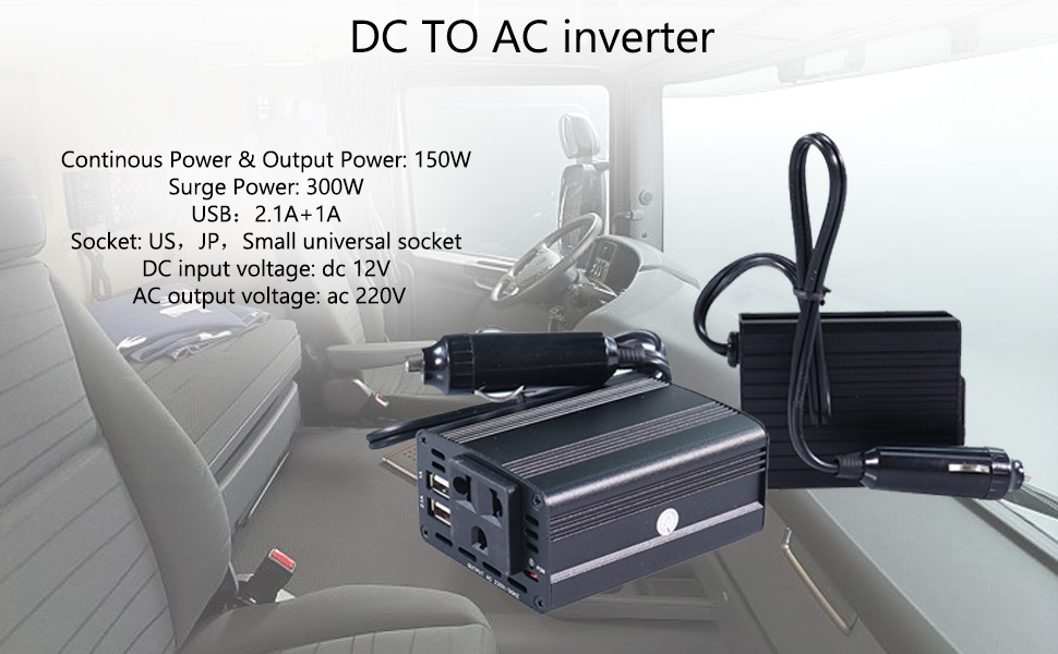 DAMAVO 12 volt to 240 volt battery converter power inverter from cigarette lighter