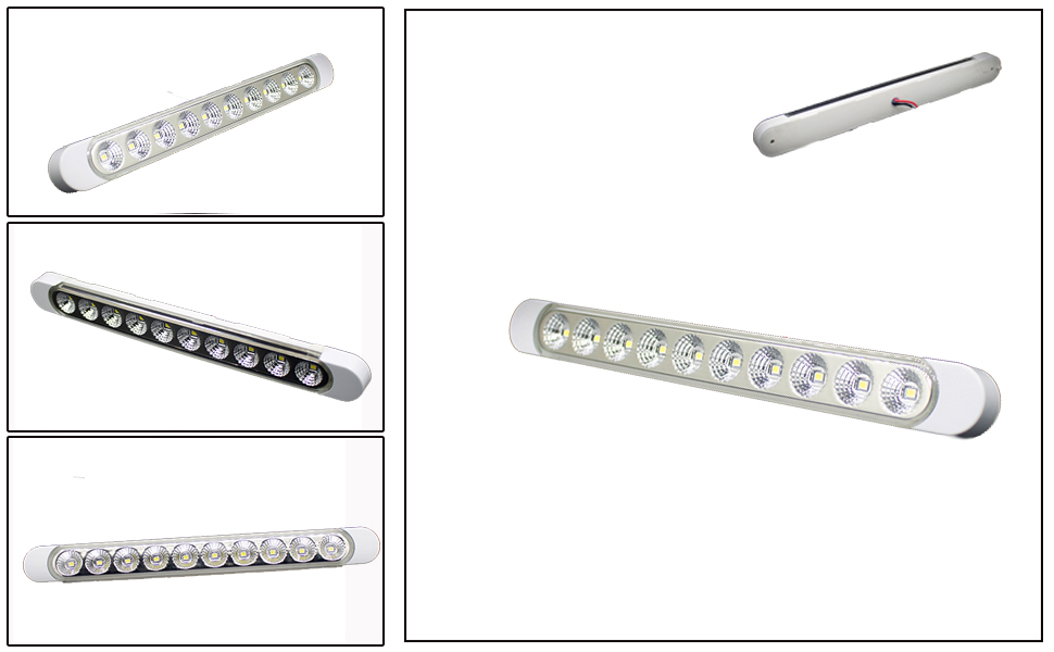 rv light fixtures 12v led light bar waterproof outdoor camper lights
