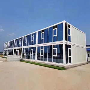 GZXINCHENG Portable movable luxurious prefab container house prefabricated living flat pack glass wall container home