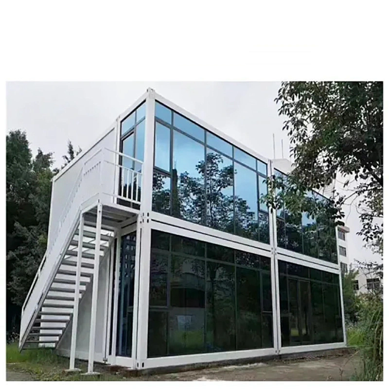 Casa prefabricada del envase del paquete plano de acero ligero incombustible a prueba de viento