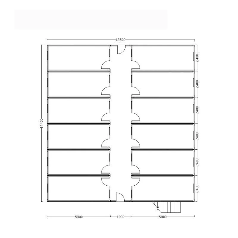 GZXINCHENG Prefabricated Modular 20ft Flat Pack 2-story container van house for sale philippines