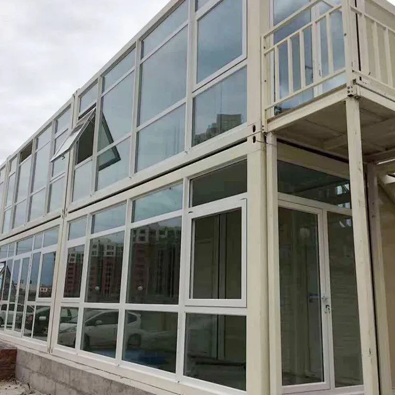 GZXINCHENG aluminium perfab expandable sea glass curtain wall expandable prefab container house
