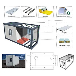 GZXINCHENG Commercial Quick Assembly 20 ft Steady Real Estate Flat Pack Container House