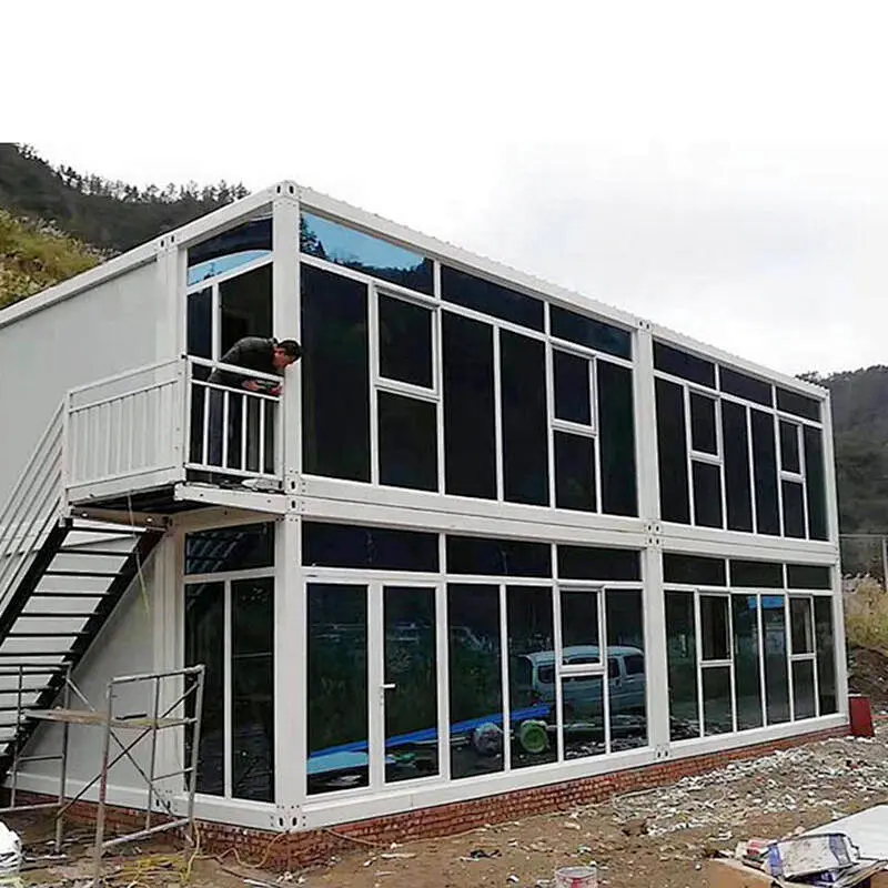 Large Comprehensive Office Building Full Equipment Prefab Container Houses with Certifications