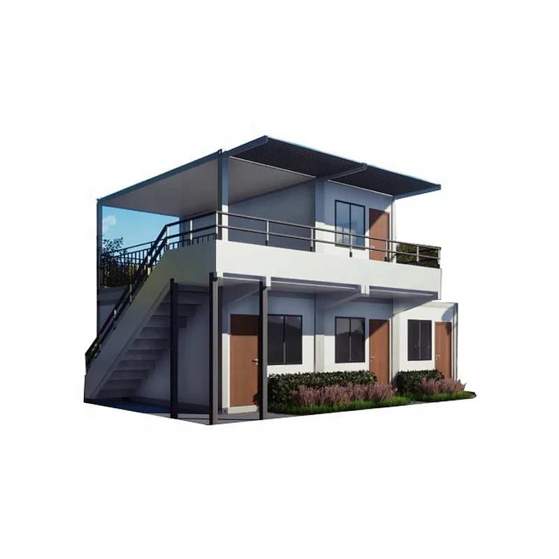 Wholesale new designs modern beautiful two bedrooms comfortable prefab container house homes with Certifictions