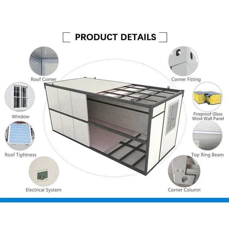 Quick-install folding mobile container room