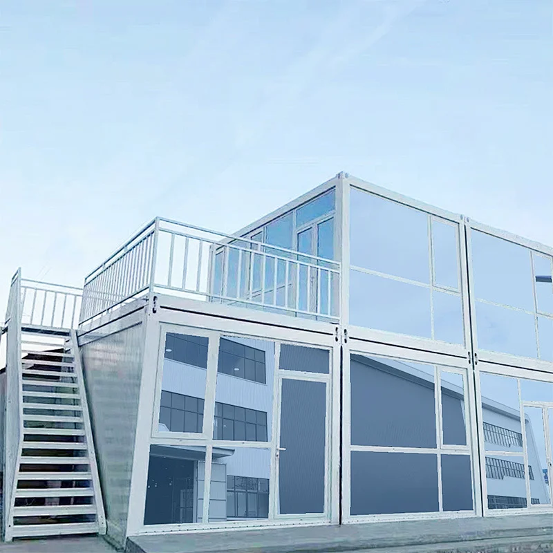 Prefabricated container house  with Glass wall