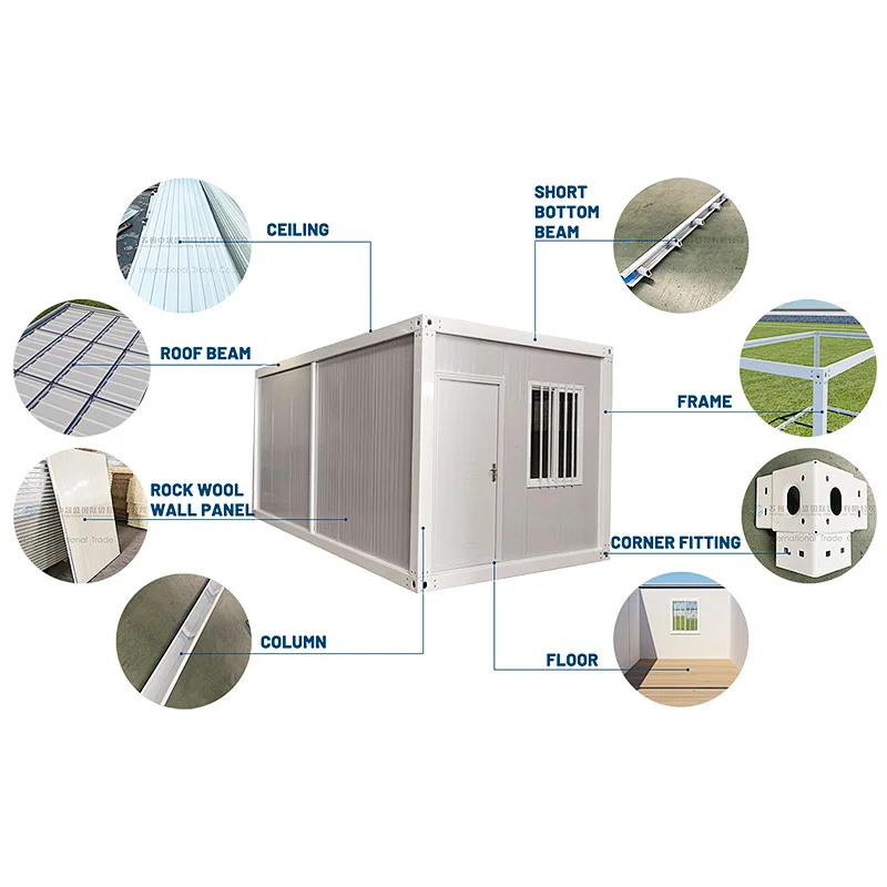 Prefabricated container house  with Glass wall