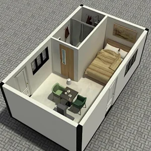 Prefabricated container house  with Glass wall