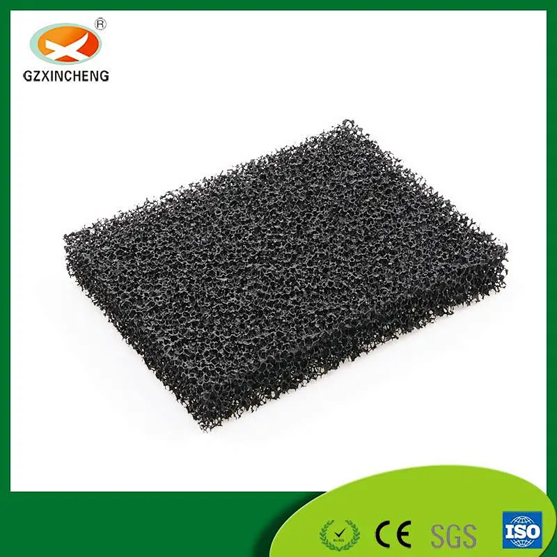 Activated carbon sponge filter