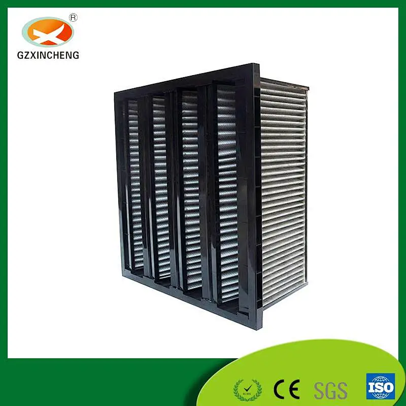 V-type activated carbon combined air filter