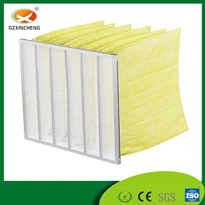 MERV 13 bag filter used in HVAC system