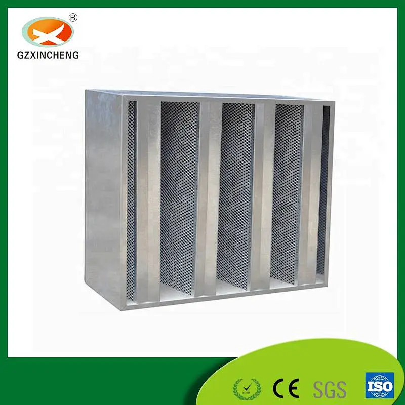 V-type activated carbon combined air filter