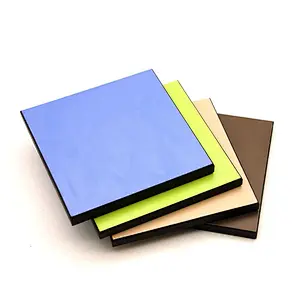 Decorative Waterproof Fireproof Heat Resistant Double Finish 2 Faces Color HPL High Pressure Compact Board