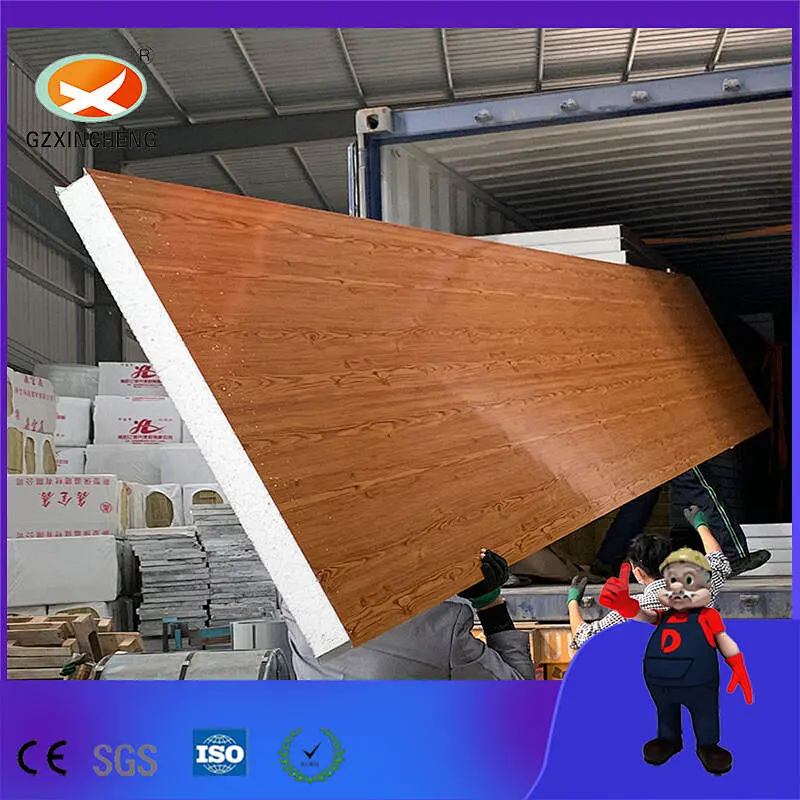 Wood Grain Color EPS Sandwich Wall Panel Steel Sheet Roof Wall Panel