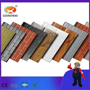 Fireproof Polyurethane Foam Brick Sandwich Panel for Prefabricated House