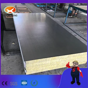 Stainless Steel Insulated Fireproof Rock Wool Sandwich Roof Panel