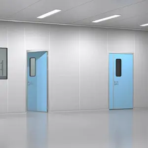Interior Hospital School Clean Room Glass Steel Door Exterior Garage Fire Rated Security Doors