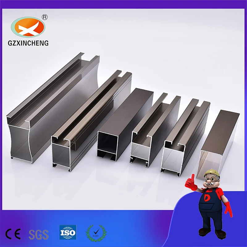 Anodizing Champagne Screen Sill Track Extrusion Aluminum Profile for Cleanroom