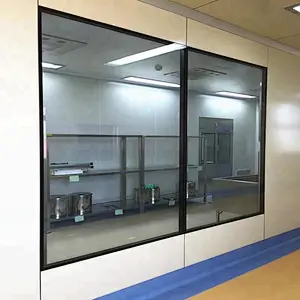 Ventana de purificación de ventana hermética de sala limpia de vidrio templado GMP