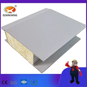 Stainless Steel Insulated Fireproof Rock Wool Sandwich Roof Panel