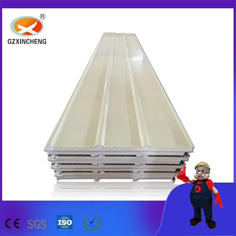 Factory Price Insulated Exterior Stainless Steel Facades  PU Roof Sandwich Panel