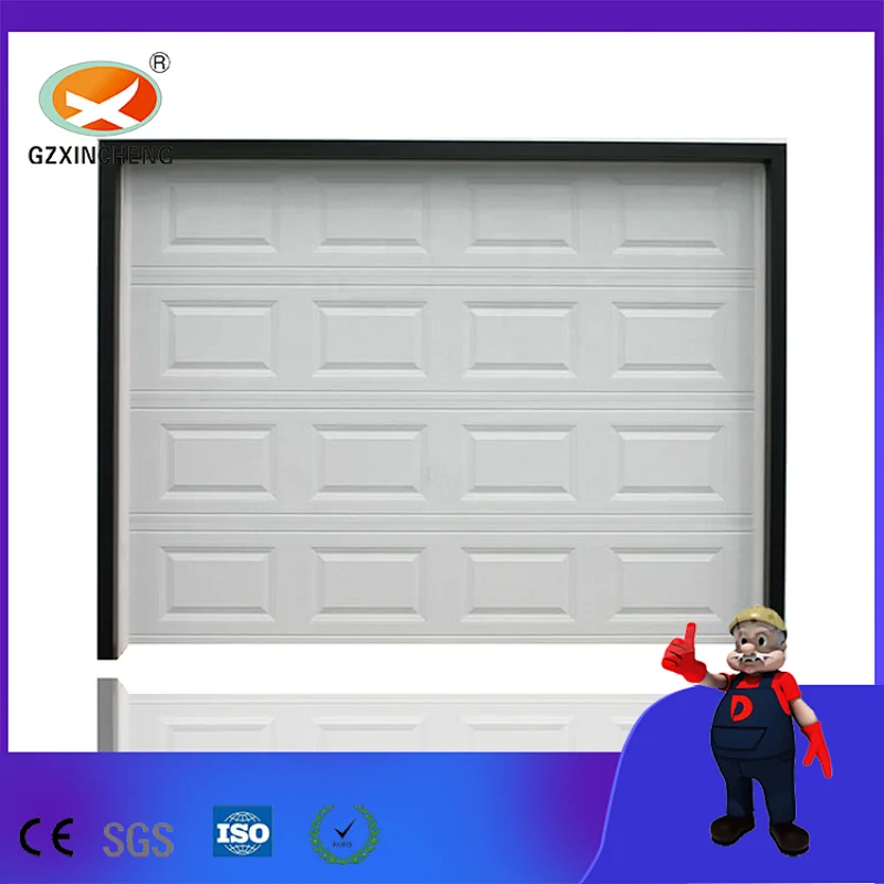 Wood Grain Color Overhead Door Beautiful Appearance Aluminum Sectional Garage Door