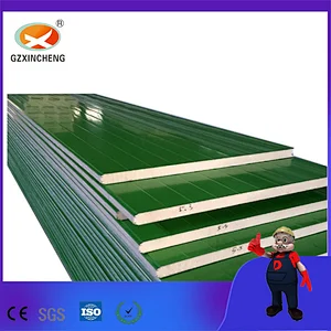 Factory Price Insulated Exterior Stainless Steel Facades  PU Roof Sandwich Panel