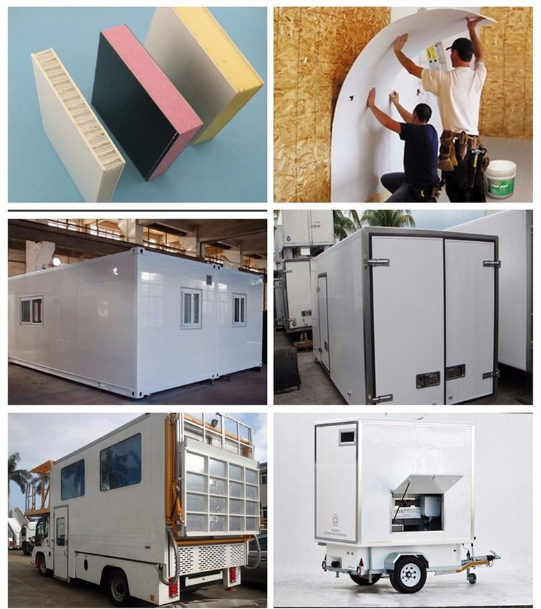 Composites Fiberglass Plastic PP Honeycomb Sandwich Panel for Side Wall/Prefab House/Truck Box