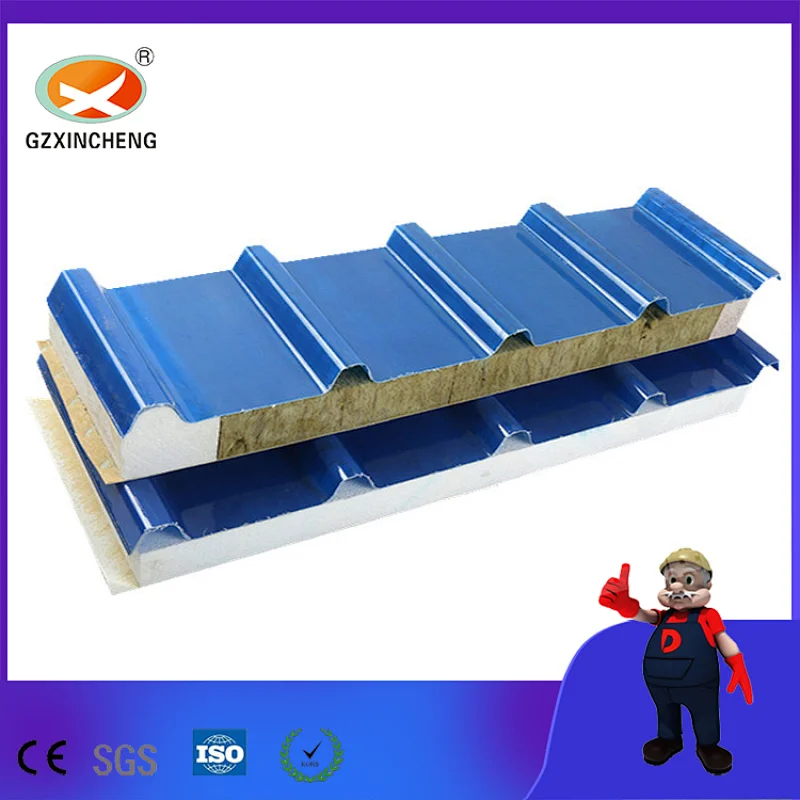 PU Sealing Sandwich Panel With Rock Wool