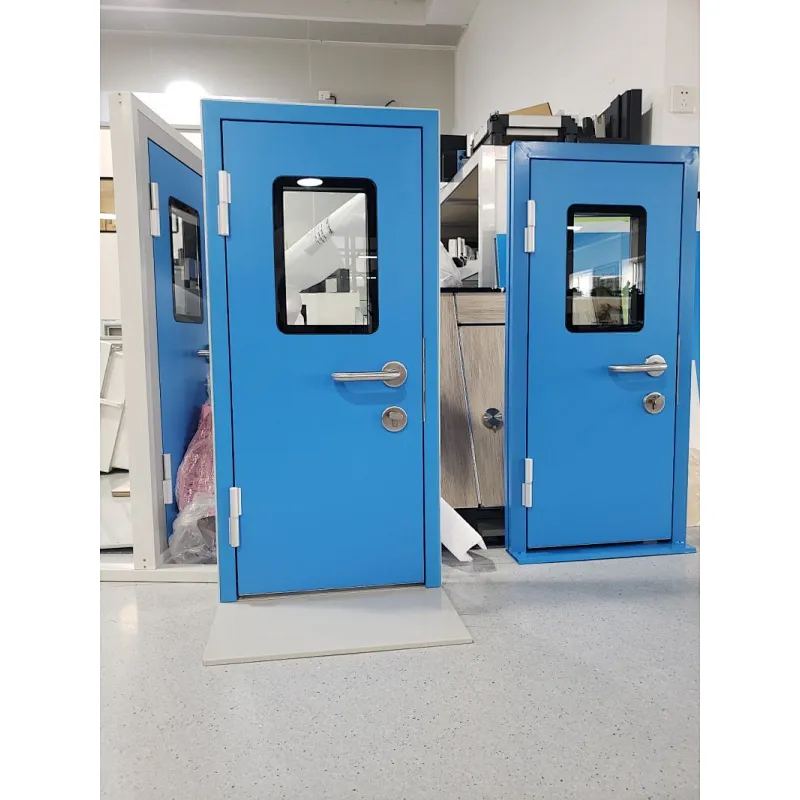 Healthcare Isolation Room Painted Galvanized Steel Clean Room Door