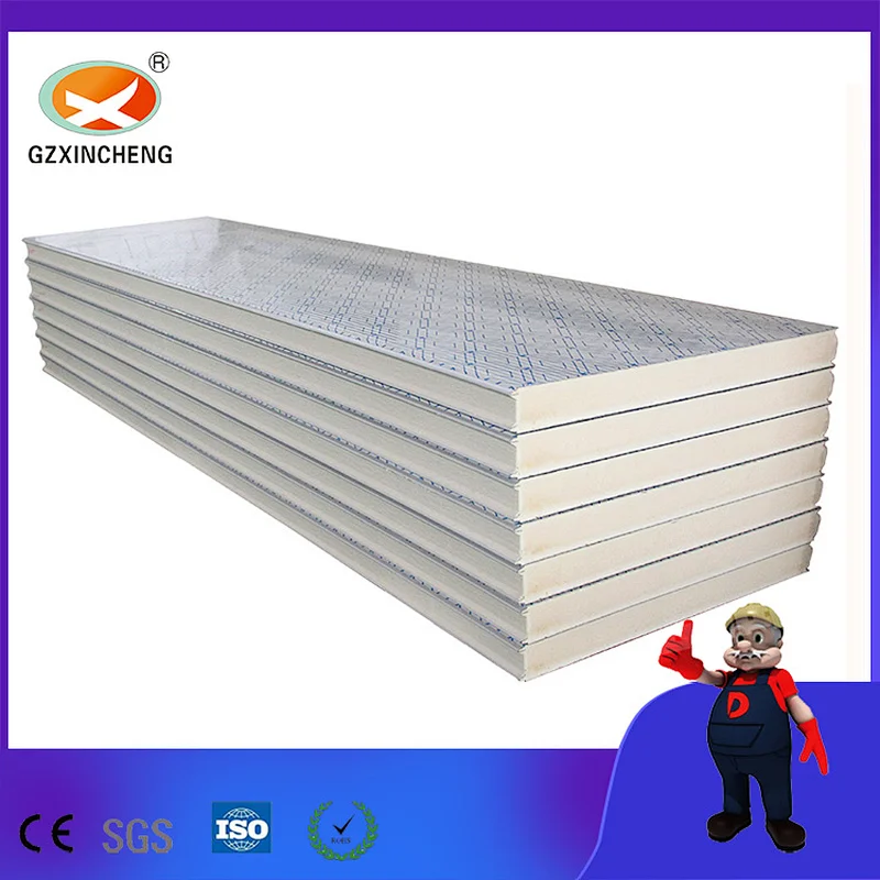 Construction Material Metal PU Embossing Sandwich Panel with Camlock for Cold Room