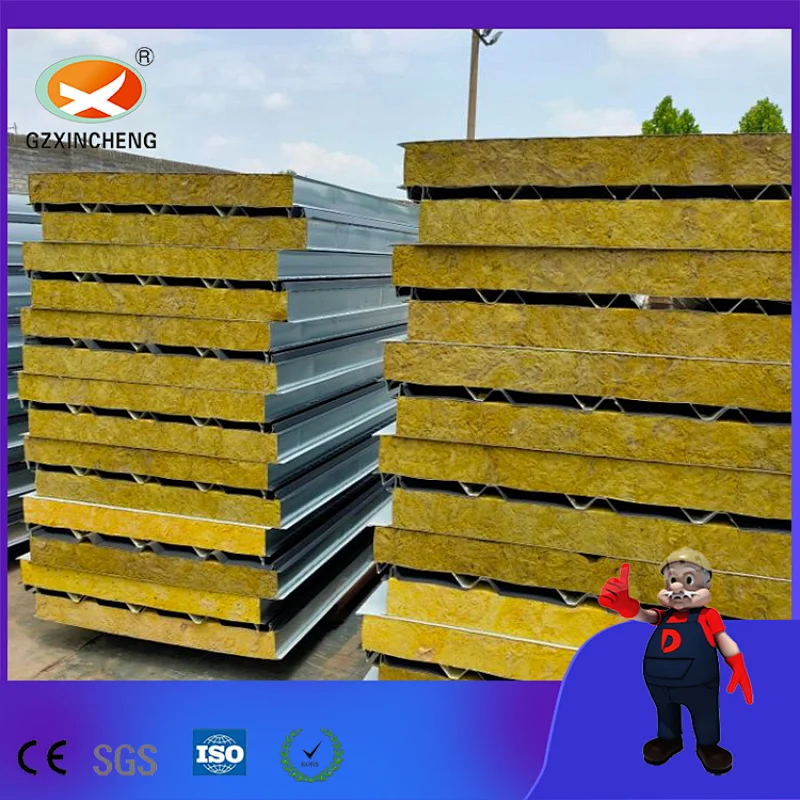 Lightweight Roofing Materials Dust Free Room mineral Wool Board Sandwich Panel