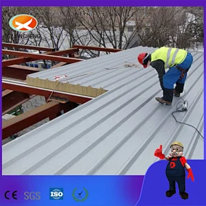 Factory Price Insulated Exterior Stainless Steel facades Mineral Wool Roof Sandwich Panel