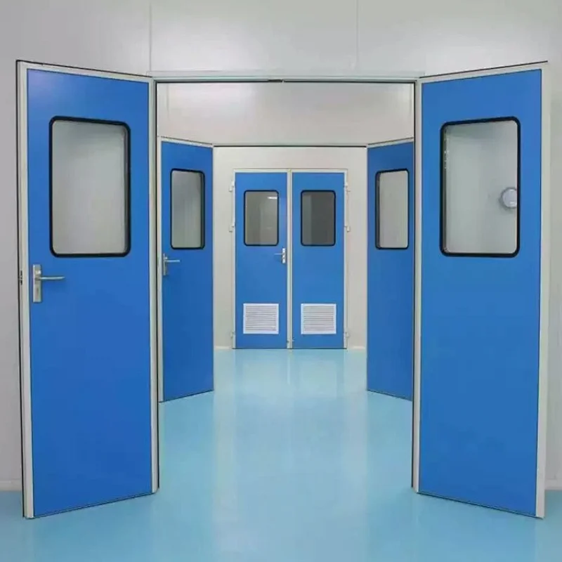 Healthcare Isolation Room Painted Galvanized Steel Clean Room Door