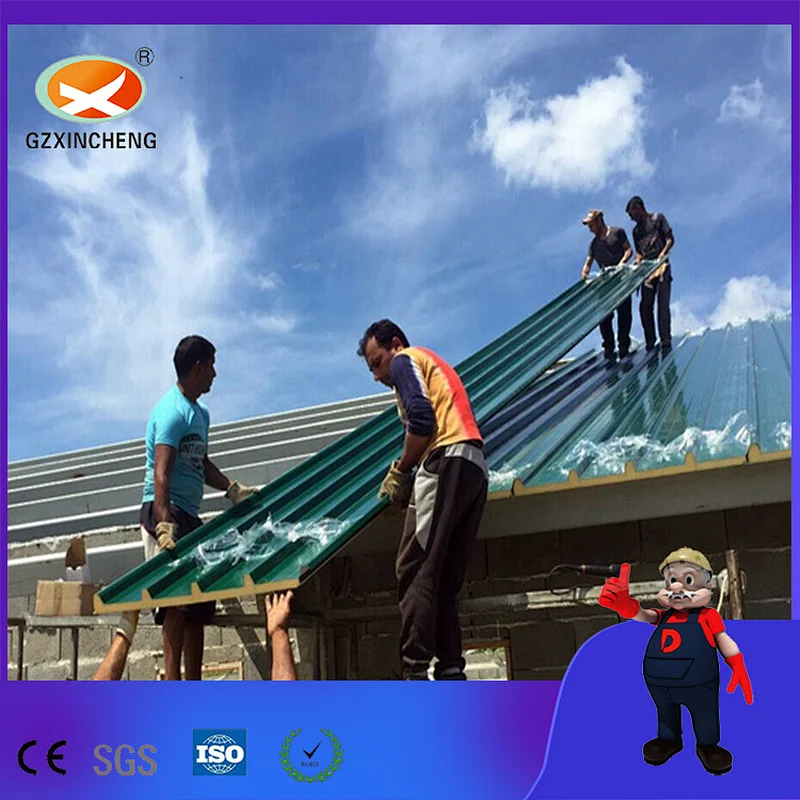 PU Polyurethane Insulated Galvanized Color Steel Plate Roof Sandwich Panel