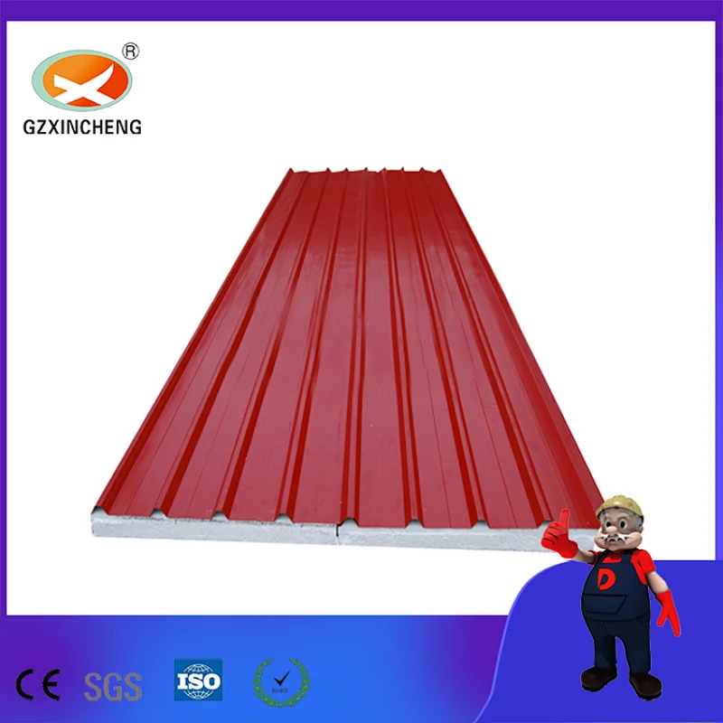 Roof and Wall System Galvanized Metal Sheet EPS Sandwich Panel for Workshop