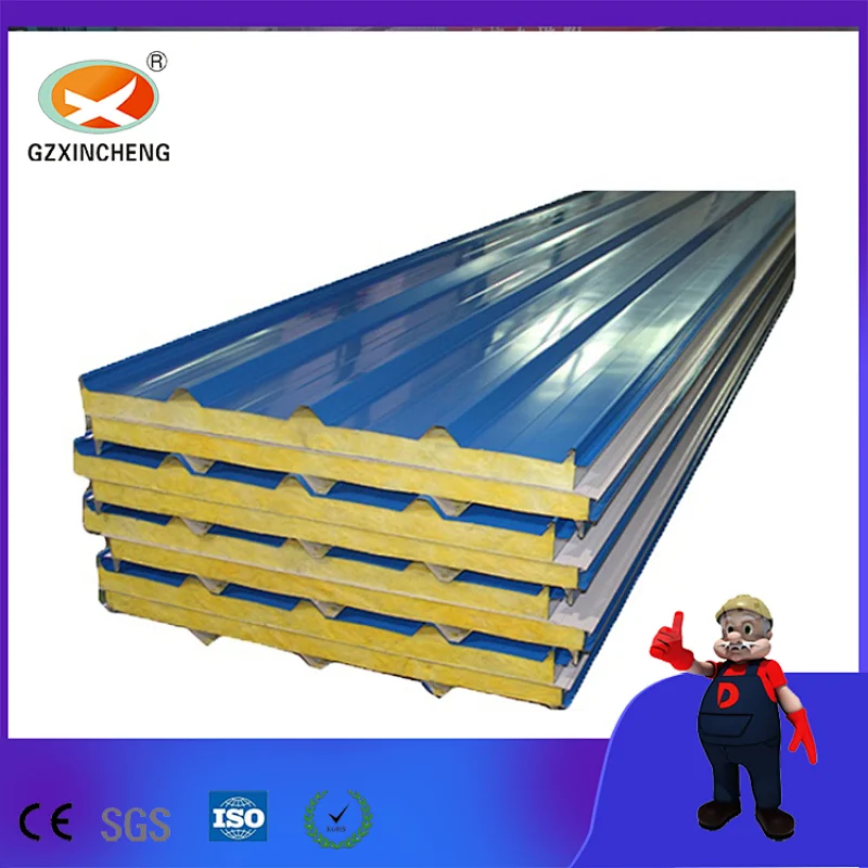 Glass Wool Insulated Steel Sandwich Roofing Wall Board