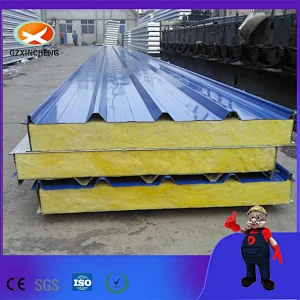 Rib-Customized Metal Steel Rock Wool Panel for Roof/Wall