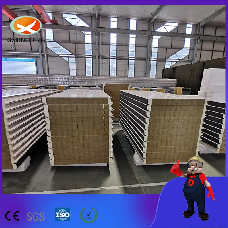 PU Sealing Rockwool Composite Board Sandwich Panel