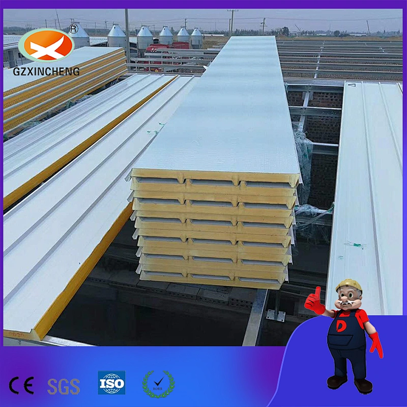 paneles de poliuretano de pared y techo exterior de almacenamiento