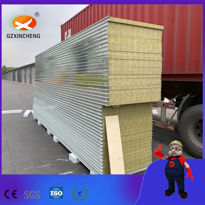 Prefabricated Steel Color Glass Wool Sandwich Panel